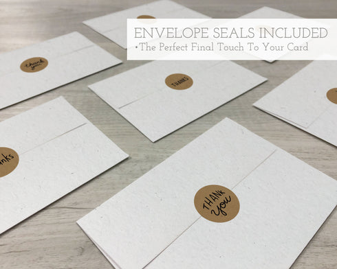 Animals & Bugs Collection - 24 Thank You Cards & Envelopes with Seal Stickers